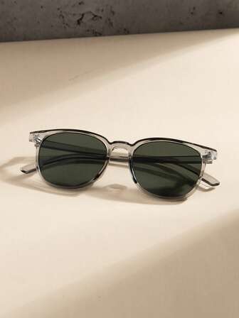 Men Tinted Lens Rivet Decor Fashion Glasses Casual Shades Accessories Beach Accessories Glasses Shades For Summer Beach Vacation,Outdoor,Travel