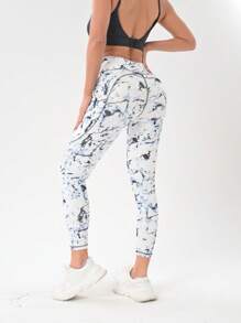 Women's High Waist Printed Yoga Pants With Pockets, Hip Lift And Tummy Tuck, Seamed And Comfortable For Yoga Workout Gym