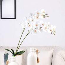2/4/6 piezas Flor de orquídea Phalaenopsis artificial para decoración del hogar