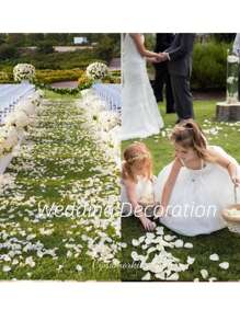 100/1000 Pétalos de rosa blanca artificial, aptos para decoraciones de bodas y fiestas. Agregan un toque romántico al Día de San Valentín y son perfectos para decorar el centro de la mesa de cena. Estos pétalos también se pueden usar para crear una sorpresa para propuestas de matrimonio, convirtiéndolos en un regalo ideal para el Día de San Valentín.