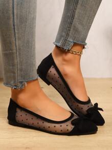 Women's Breathable Mesh Pointed Toe Colorblock Flats, Comfortable Minimalist Modern Casual Street Style Versatile Loafers (Size Runs Small, Narrow Feet, Suggest Ordering 2 Sizes Up)