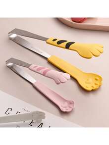 1pc Cat Paw Shaped Kitchen Food Clip, Multi-Functional Baking Tongs Bread Clamp - Multicolor - View 4