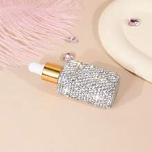 1pc Shiny Essential Oil Dropper Bottle, Mini Glass Bottle, Portable Perfume Bottle, Cosmetic Sample Container, Liquid Perfume Bottle, Dispensing, Refillable, Lightweight And Easy To Carry, For Traveling And Home Organization, Ideal Gift For Holiday Season