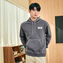 XTEP Moletom com capuz masculino e feminino, moda primavera e outono, oficial, versátil, masculino, bordado, casal, esportivo, 876427930126