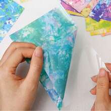 1 Set Of 20 Pcs Dream Fantasy Series - Dual Texture Flax Background Scrapbooking Paper, Dreamy And Tear-Off Paper For Diary/Planner - Multicolor - View 6