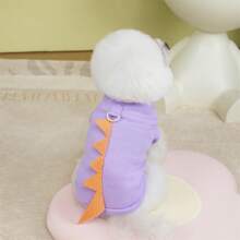 1pc Dinosaur Pet T-Shirt, Breathable Lightweight Comfortable Pullover Clothes For Small Dogs & Cats, Suitable For Spring & Autumn