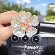 2pcs Car Air Vent Clip-On Floral Fragrance Diffuser, Auto Interior Decor Accessories For Driver & Passenger Side