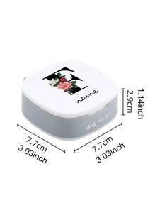 1 pezzo Scatola portatile per pillole a 4 scomparti, mini scatola per gioielli e pillole, regalo personalizzato con targhetta nome, scatola di plastica impermeabile per medicinali da viaggio, piccola scatola per medicinali portatile, articolo per la casa, scatola per medicinali da viaggio, mini scatola sigillata, scatola portaoggetti medicali
