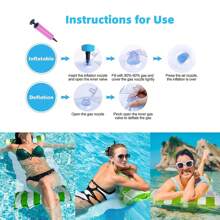 1 buc. Hamac gonflabil 4 în 1, plutitor de apă cu model de dungi multifuncțional, pentru petrecere la piscină, plajă, distracție de vară (mai multe culori/stiluri)