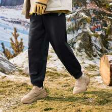 XTEP Velvet Sanitary Pants Genuine Spring And Autumn Knitted Casual Pants Couple Leg Tight Men's Sports Pants 876427630125 - True Black - View 5