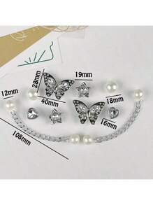 10pcs DIY Charm Decorations, Y2K Fashion Versatile Girl's Accessories For Clogs, Removable Shoe Decor, Halloween Christmas Birthday Gift, Girls Decoration