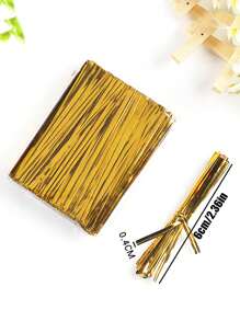 4000/1600/800pcs Gold Tone Bread Bag Closing Twist Ties, Packaging Bag Sealing Twist Ties, Party Gift Bag Binding Straps
