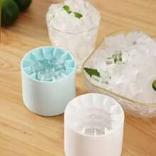 1pc Silicone Portable Ice Mold For Ice Cube Making, Easy Release Silicone Ice Cube Mold, Holds Up To 60 Ice Cubes