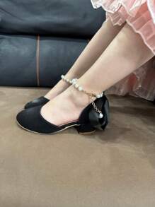 Girls' Princess High Heel Shoes, Paired With Black Formal Dress For Performance, Party, Wedding, Basic Shoes
