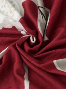 1件复古红底白花沙发套，防尘透气沙发罩，弹力，卧室、办公室、客厅装饰，家居装饰，四季通用，简约现代 - 紅白色 - 查看 7