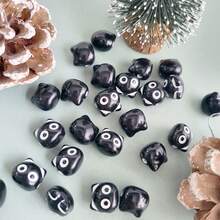 20/30pcs Cute Cat Head Beads DIY Key Chain Accessories, Versatile - Multicolor - View 4