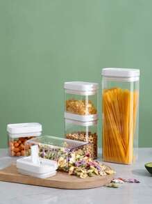 1 pezzo/2 pezzi Barattolo sigillato per alimenti Barattolo portaoggetti per cereali da cucina Contenitore portaoggetti per spuntino e noci Contenitore frigo per verdure Barattolo in plastica a strato singolo Borsa della spesa pieghevole Borsa termica da pranzo in alluminio Borsa a mano, Contenitore portaoggetti da cucina, Contenitore mobiletto, Contenitore portaoggetti per alimenti, Contenitore per spezie, Contenitore per zucchero, Contenitore per caffè, Decorazione per la casa, Regalo per amici