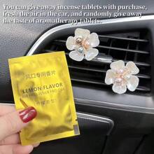 2pcs Car Air Vent Clip-On Floral Fragrance Diffuser, Auto Interior Decor Accessories For Driver & Passenger Side