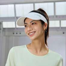 XTEP Boné Esportivo de Corrida Novo Chapéu Protetor Solar Respirável Casal Boné de Top Vazio Cobertura Facial de Tênis Boné de Top Vazio 877137260029 - Branco - Visão 5