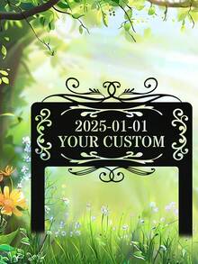 1pc Customizable Garden Sign With Post - Personalized House Number And Address Plaque, Fence, Yard, Lawn Art Decor, Weatherproof Metal Outdoor House Number Plate, Suitable For Yard, Garden, Birthday, Anniversary, Father's Day, Mother's Day, Thanksgiving, Wedding, Ideal Gift For Family And Friends - Multicolor - View 8
