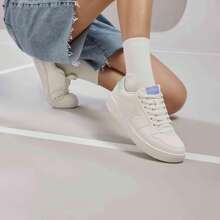 Xtep Little White Shoes Women's Shoes Autumn/Winter Low Cut Leather Face No.1 Casual Sports Shoes Student Lightweight Breathable Board Shoes 881418319600 - White Orchid - View 7