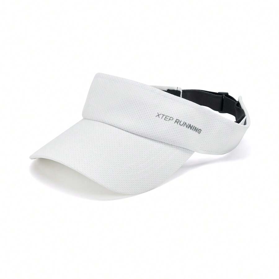 XTEP Boné Esportivo de Corrida Novo Chapéu Protetor Solar Respirável Casal Boné de Top Vazio Cobertura Facial de Tênis Boné de Top Vazio 877137260029 - Branco - Visão 1