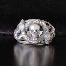Unique Gothic-Style Skull Ring, Biker Ring Gift For Husband/Best Friend - Multicolor - View 1