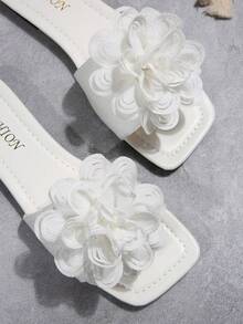 2025 New Wedding Ceremony Beach Wear Ladies Fashionable Bowknot Strap Flat Non-Slip Sandals