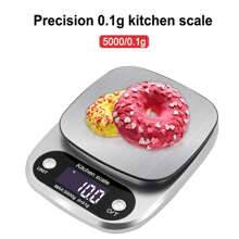 1pc Kitchen Scale, Small Electronic Scale, Home Food Fruit Jewelry Spice Scale, Weighing Range 5000g/0.1g