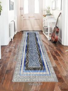 1 件/850 克/平方米 水晶天鹅绒波西米亚风格地毯适用于客厅卧室奢华现代抽象地毯床边垫沙发地垫，防尘且易于清洁