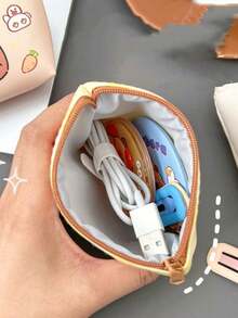 1 pieza Monedero lindo con diseño de capibara, cartera compacta de dibujos animados mini para llaves y tarjetas - Multicolor - Ver 8