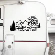 Auto Seitenaufkleber Campingbus Lebensstil Vanlife Dekor Aufkleber Vinyl Dekoration für LKW, Wohnmobil, Bus, Wohnwagen, Kleinbus Autozubehör