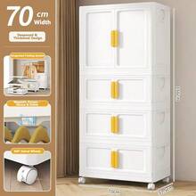 5/4/3/2/1 Easy-Install Thickened Baby Wardrobe, Nursery Storage Cabinet, Household Snacks & Clothes Organizer Box, Children Small Closet - Multicolor - View 21