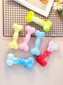 1pc TPR Bone-Shaped Pet Bite Toy For Grinding Teeth, Cleaning Teeth, Playing And Keeping Company, Only For Pets To Use