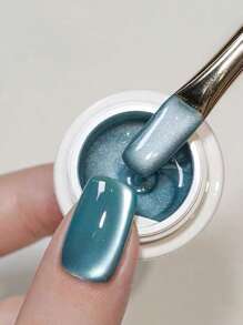 6PCS 2025 New Fruit Sea Water Blue-Green Fine Magnetic Powder Cat Eye Gel Nail Polish 12ml, Spring And Summer Ice Transparent Magnetic Nail Art Set, Includes Base Coat And Top Coat, Requires UV Lamp, Holographic Transparent Colors For Work/Commute/Dating, Hot-Selling 6-Color Set, Salon-Grade 28-Day Durability, Internet Celebrity Nail Design.