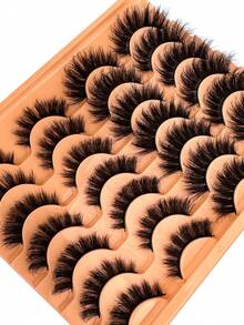 14 Pairs 3D Faux Mink Lashes: Natural, Thick, Dramatic, Fluffy, Extra Long Lashes - Suitable For Beginners And Reusable - Fluffy Lashes - View 6