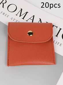20/1pc Faux Leather Jewelry Pouches With Snap Closure Jewelry Storage Bag - Luxurious Gift Bags For Earrings, Necklaces, Bracelets, And Rings - Perfect For Storage & Pieceaging ﻿,Square Velvet Cloth Bag With Snap Fastener ,Velvet Jewelry Bags ,Cloth Gift Pouches Candy Gift Necklace Bracelet Packing Jewelry Beads Gift For Valentine's Day