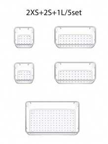1pc/5 Packs Adjustable Drawer Organizers - Clear Plastic Storage Bins With Customizable Compartments For Makeup, Jewelry, Utensils | Multi-Purpose Vanity & Bathroom Organizer, Kitchen Drawer Dividers, Office Supplies Storage Solutions (Space-Saving )