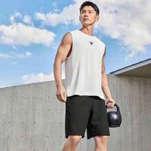 XTEP 特步男款速干背心2025夏季透气健身时尚篮球服跑步运动无袖上衣875229090060 - 明月白 - 查看 6