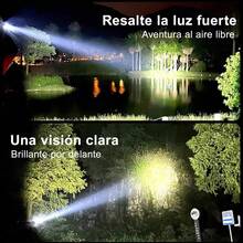 DORRAS Faro LED recargable para cabeza Intensidad ajustable con potenciómetro Lámpara Potente para pesca Linterna de transporte diario, conducción nocturna - Negro - Ver 10