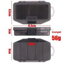 BURLE-aparejos de pesca de plástico Visible gris, señuelo, anzuelos de cebo, caja de almacenamiento de accesorios - Negro grande 1 pieza - Ver 9