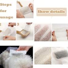 50pcs Portable Pet Hair Removal Cleaning Paper, Cleaning Paper For Anti-Fall Comb, Suitable For Air Cushion Comb Cleaning Paper, Comb Protective Net, Pet Hair Cleaning Paper