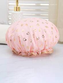 7PCS Double Shower Cap Waterproof Hair Cap,Reusable Shower Cap,Waterproof Shower Cap,Elasticated Shower Cap,Double Shower Cap,Household Shower Cap,Fashionable Special Shower Cap - Multicolor - View 4