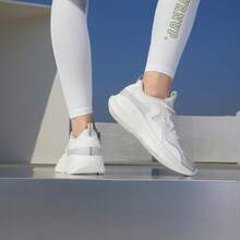 XTEP Women's Running Shoes, Summer Breathable Sports Shoes, Official Flagship Casual Shoes, Lightweight Shoes, Shock-Absorbing Running Shoes 878118110031 - Sail White/Light Heather Grey - View 4