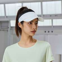 XTEP Boné Esportivo de Corrida Novo Chapéu Protetor Solar Respirável Casal Boné de Top Vazio Cobertura Facial de Tênis Boné de Top Vazio 877137260029 - Branco - Visão 3