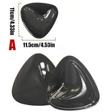 1 Pair Solid Self Adhesive Bra Double Both Sided Sticky Push Up Bra Inserts Reusable Adhesive Ultra Breast Lift Padding Insert - Black - View 10