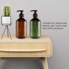 Empty Amber Plastic Soap Dispenser Bottle With Pump 16 Ounce, Refillable Container For Hand Soap Dish Soap Lotion, Classic Functional Design For Kitchen And Bathroom Use - Multicolor - View 7