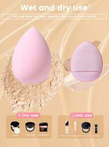 6 pièces/1 pièce Set d'éponges de maquillage, houppette veloutée, éponge correctrice, houppette de poudre de maquillage, éponge de maquillage, outils de maquillage, éponge de beauté multicolore pour une application parfaite de liquide, crème et fond de teint, éponge de base non latex pour le maquillage humide et sec du correcteur de peau, houppette triangulaire veloutée, éponge de beauté, éponge de maquillage, houppe de maquillage, décoration de salle de bain estivale