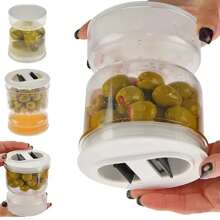 1 pieza Frasco para encurtidos seco y húmedo, frasco de agua con filtro automático, frasco para encurtidos, contenedor de separación de jugo y alimentos, recipiente sellado para conservación de alimentos