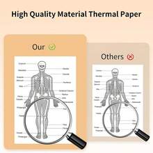 4 Rollos de papel térmico A4 de secado rápido de 8,27"x11,69" tamaño carta, para impresora portátil, compatible con Gloryang y JADENS PD-A4 Impresora térmica - Multicolor - Ver 4